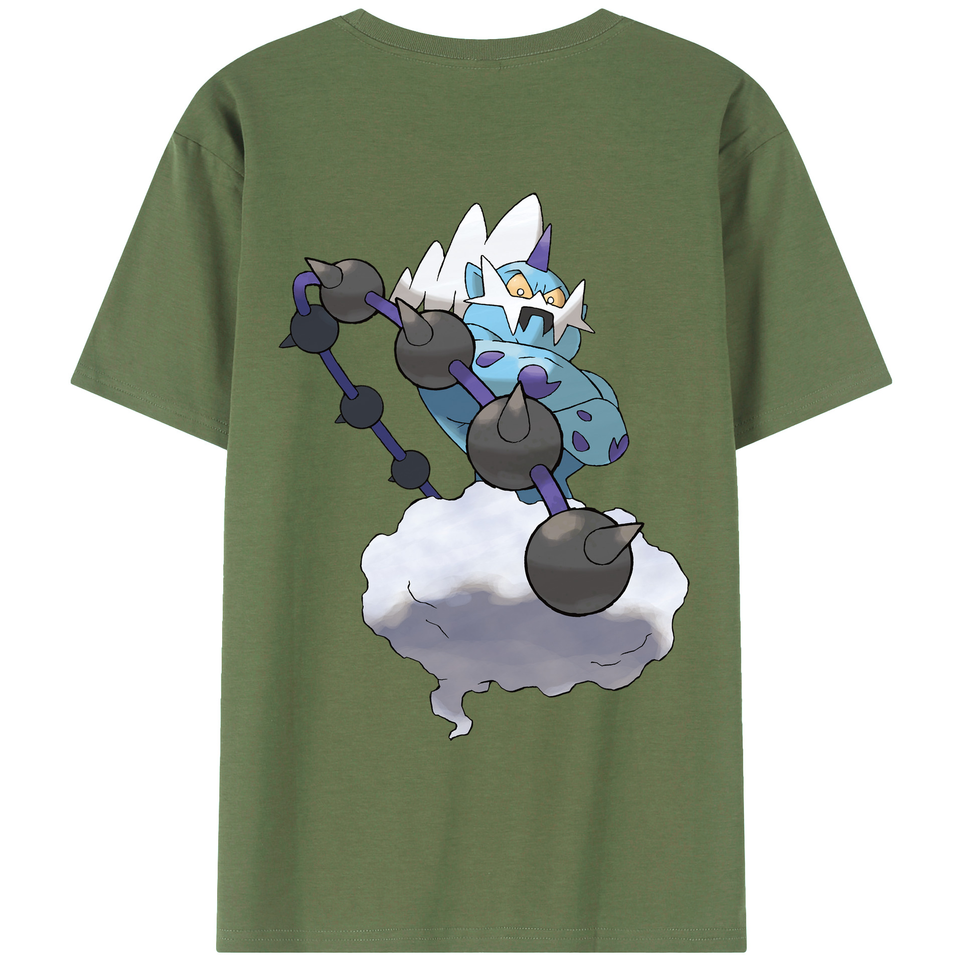 （画像用） ポケットモンスター Pokémon 綿100％ メンズ半袖Tシャツ（バックプリント） 通気性